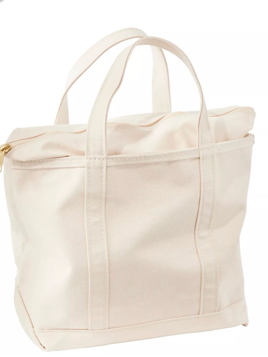 L.L. Bean Boat And Tote, Zip-Top Natural